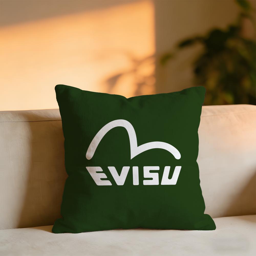 Evisufashion Чехол на подушку с логотипом Evisu Уютная бархатная декоративная подушка Мягкая теплая подушка для дивана кровати