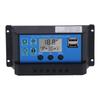 10A 12V 24V 2‑Way MOS Solar Charge Controller Solar Panel Controller PWM 3 Stage Battery Regulator