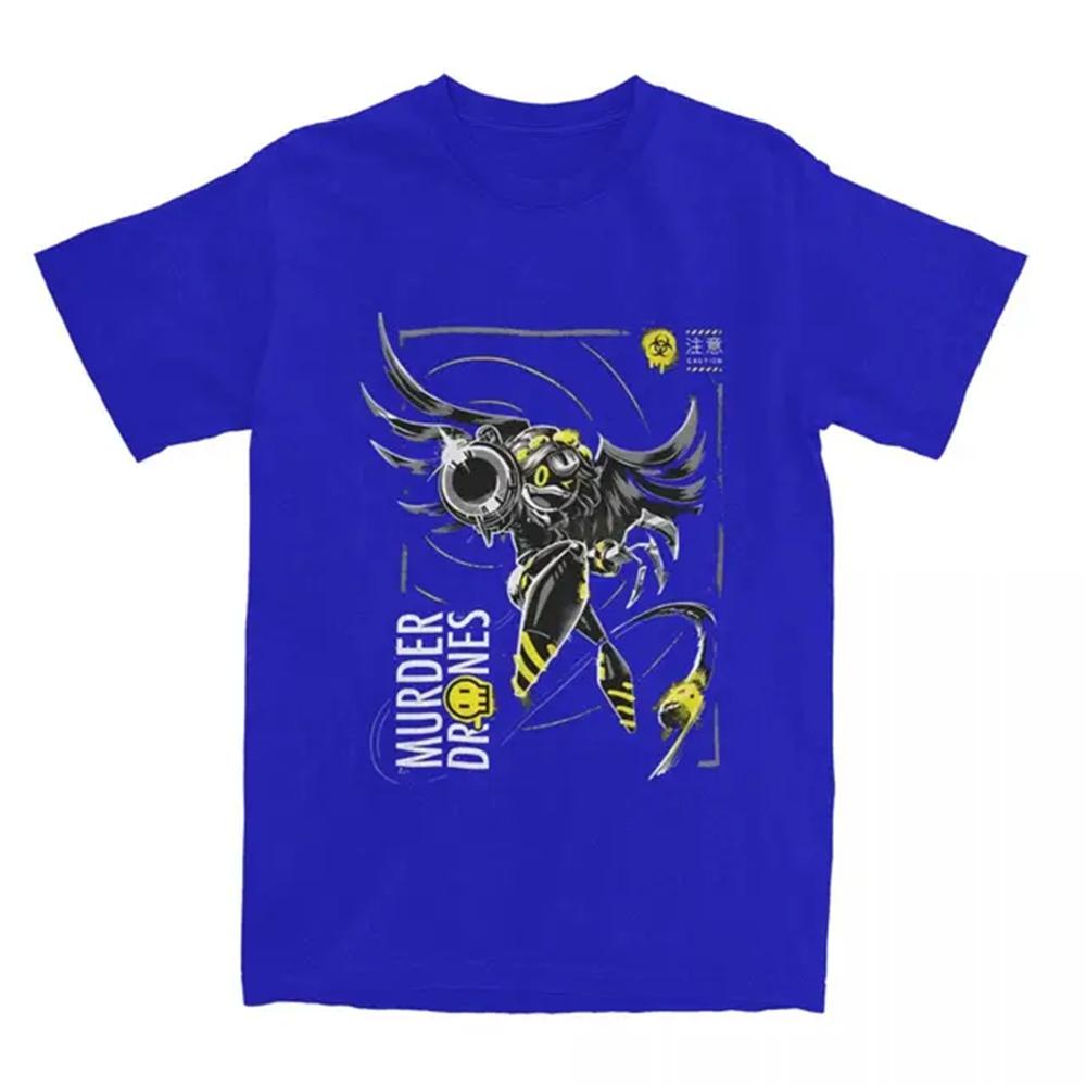 Мужские и женские футболки Horror Murder Drones V Cartoon Anime T Shirt Stuff Pure Cotton Tops T Shirt Novelty Tees Summer Graphic T Shirts