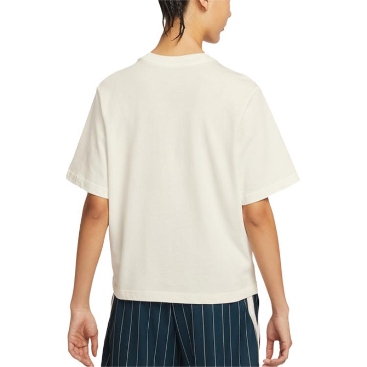 Nike High Basketball Series Casual Round Neck Pullover Short Sleeve T-Shirt Women Tops Off-White IB9971133
