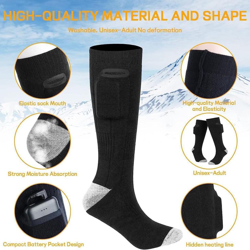 Съемные носки с электроподогревом - Зимние согревающие из чистого хлопка