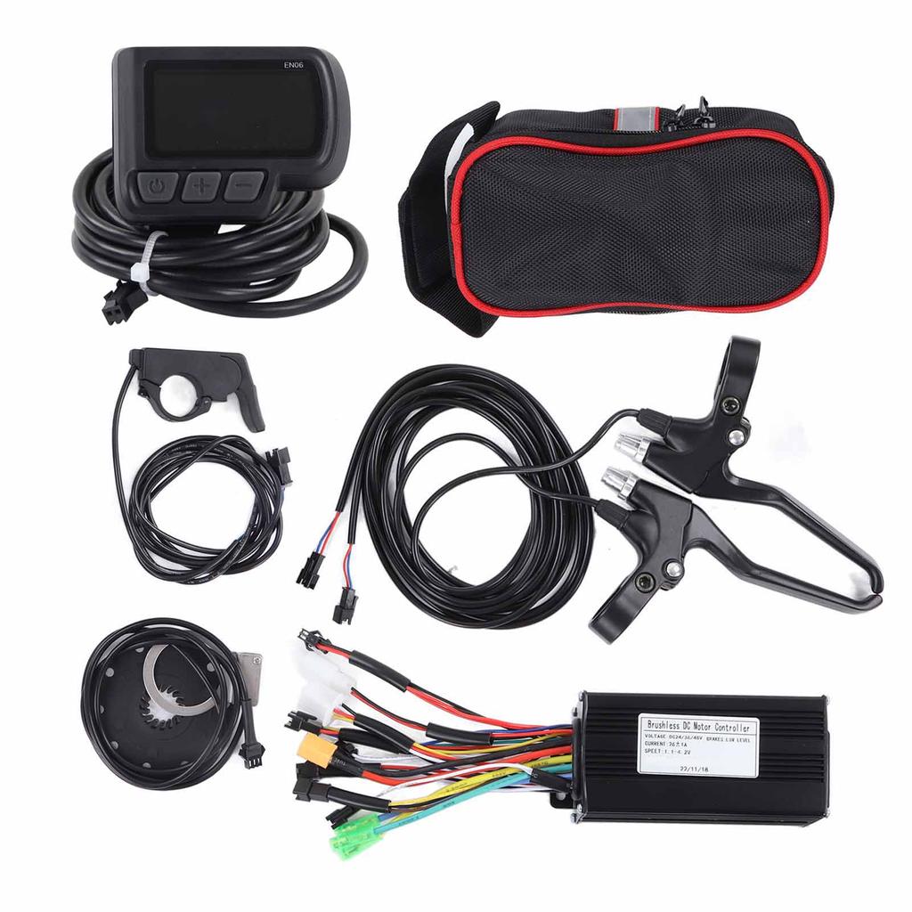 Bike Lithium Conversion Kit with 26A 3 Mode Controller EN06 Panel Brake Grip Thumb Throttle PAS Line for DIY