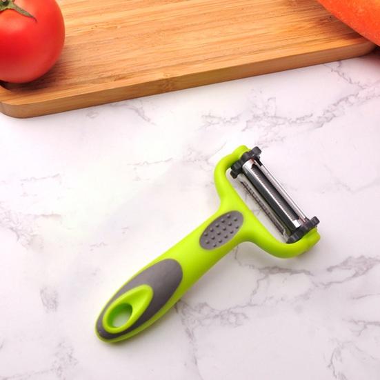 Лезвия из нержавеющей стали 3-в-1 Овощечистка для фруктов с функцией жульена Нескользящая ручка Фрукты Овощи Картофель Морковь Огурцы Овощечистка Кухонный гаджет