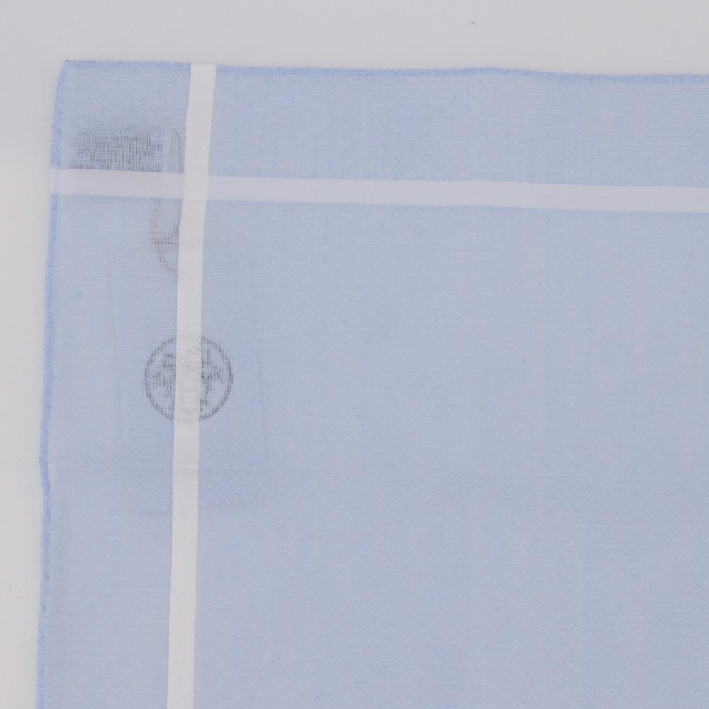 HERMES Jacquard H handkerchief Handkerchief 2 pieces set Gray / light blue cotton mens Used