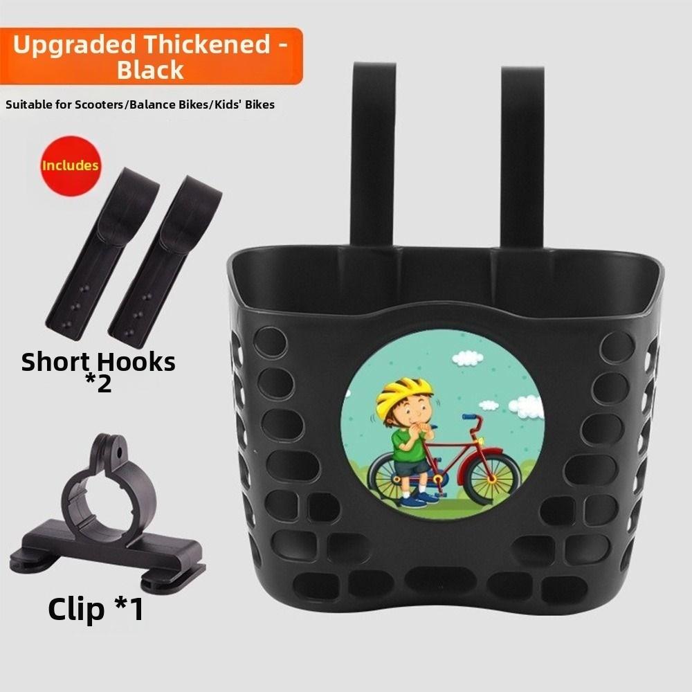 Cartoon Patten Children Kids Basket Plastic Student Front Basket Bike Carrier Bag Bike Accessories