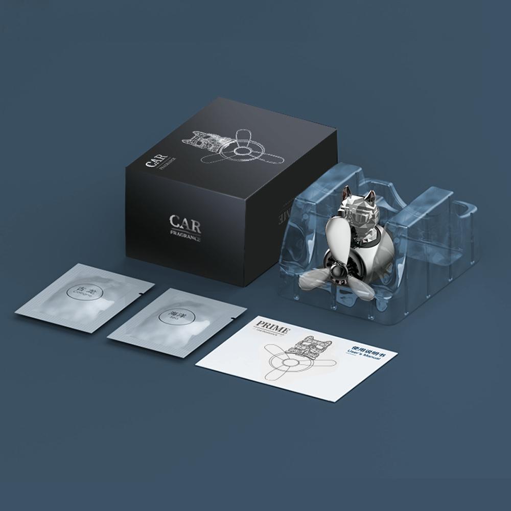 72KM Bulldog Car Air Freshener Bear Pilot Air Outlet Propeller Fragrance Interior Accessories Perfume Diffuser Auto