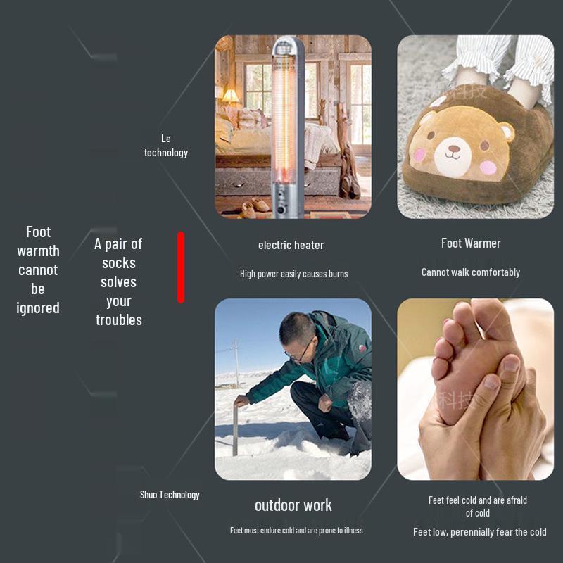 Эксклюзивные зимние носки с подогревом для мужчин и женщин - Теплые, для занятий спортом на открытом воздухе, катания на лыжах, холодостойкие
