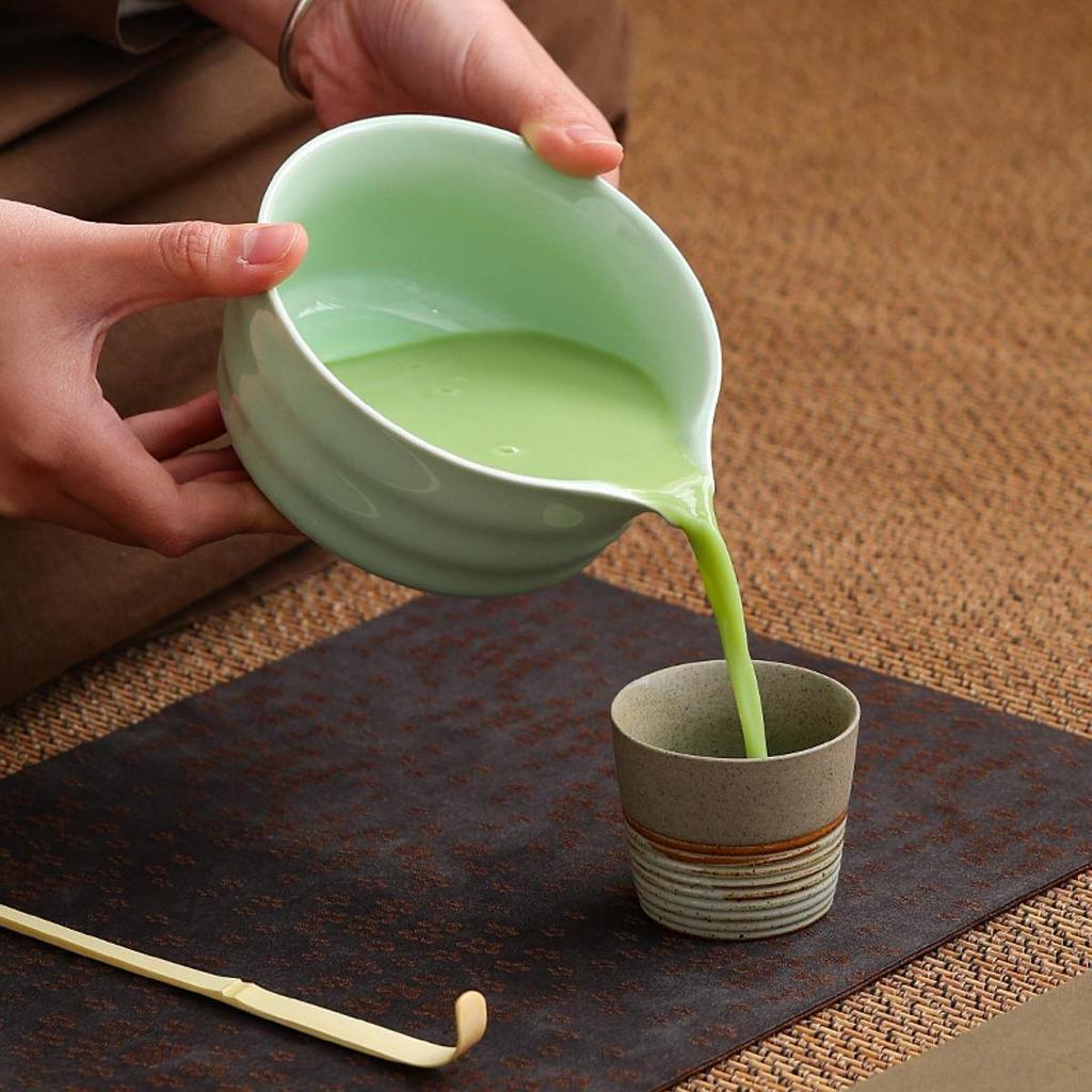 4pcs/set NEW High-end Japanese Ceramic Matcha Gift Box Matcha Tea Set With Whisk And Bowl Sumptuous Grinder Brush Tea Tools Hold