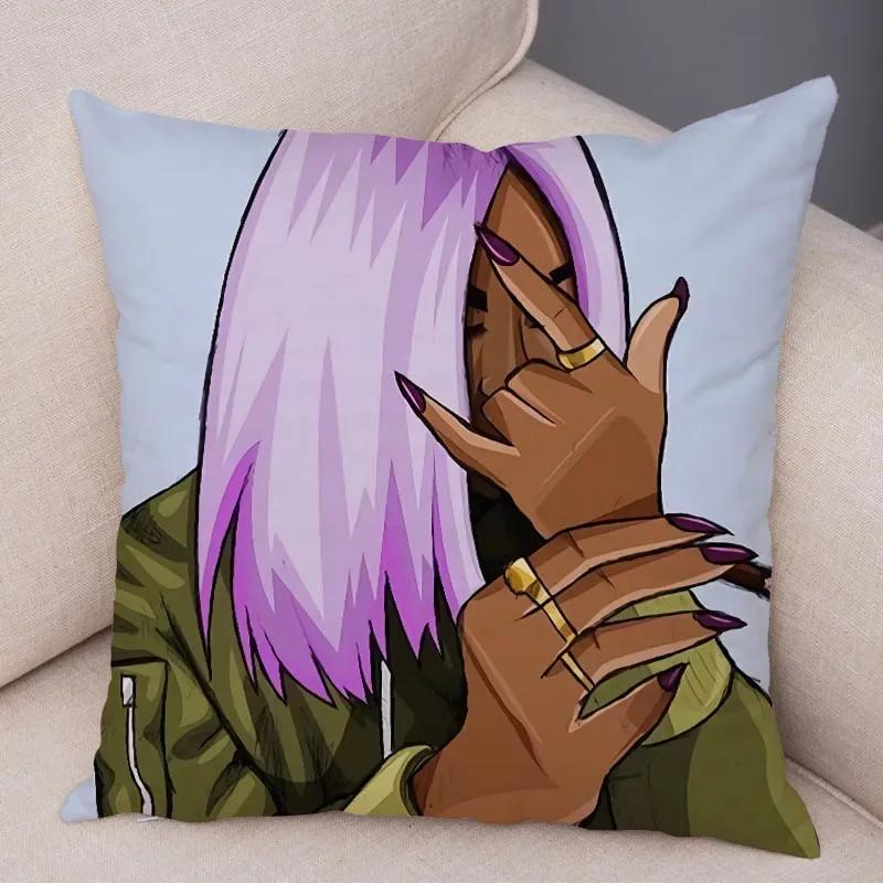 Наволочка для спальни, гостиной, темно-готическая татуировка, сексуальная красивая девушка, декоративная наволочка для дивана, автомобиля