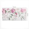 Stylish Vinyl Computer Mat Pastel Flowers and Leaves 120x60 cm