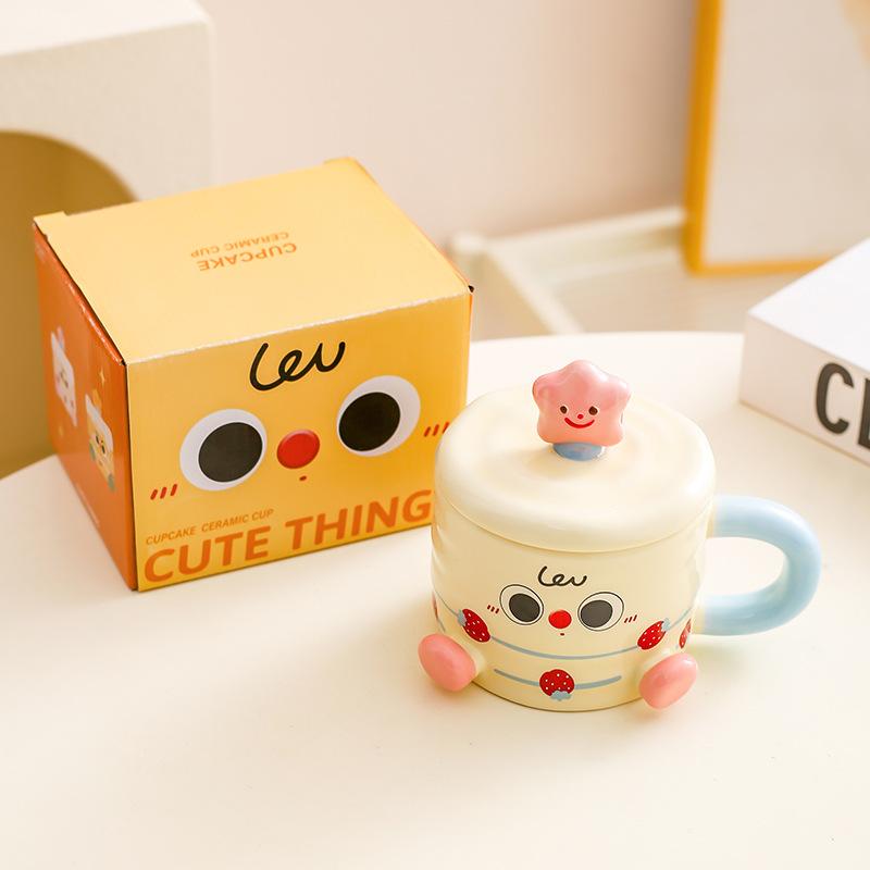 Креативная милая кукольная керамическая кружка, чашка для воды, подарок, парная чашка, кофейная чашка, чашка для молока, чашка для завтрака