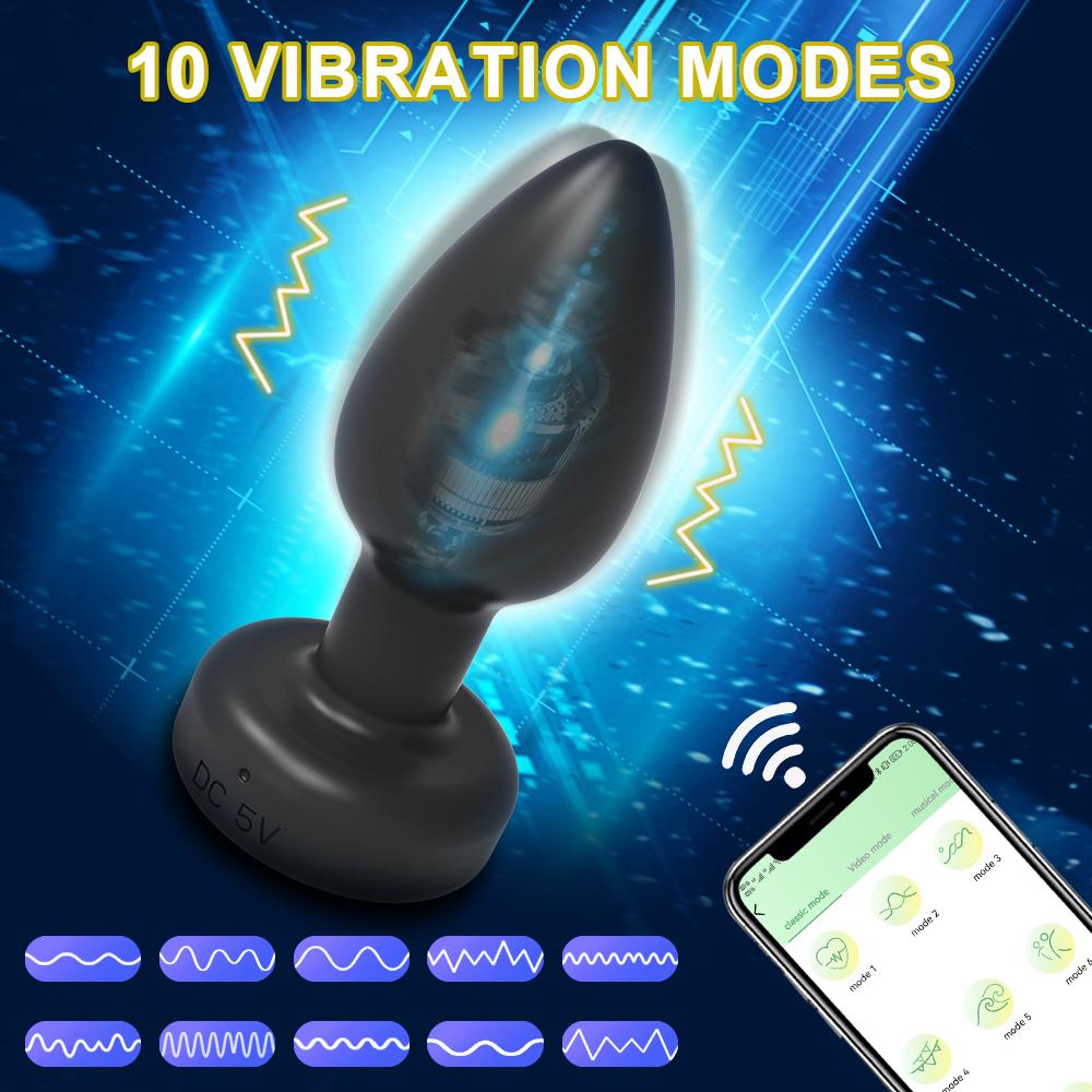 APP with Flashing Light Vibrating Anal Plug Jumping Egg Sex Toy Adult Products
