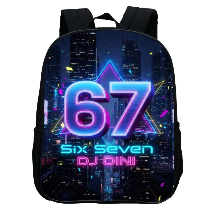 Школьная сумка в детский сад 67 Six Seven с принтом, мультяшный 12-дюймовый рюкзак, повседневный и легкий