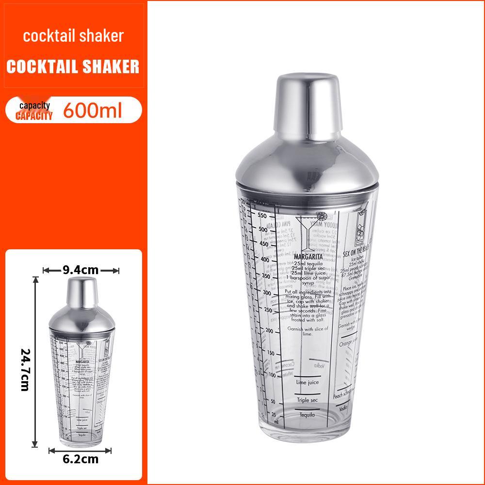600ml Glass Shaker Set for Coffee and Bubble Tea