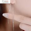 Vintage Silver Color Bar Long Thread Tassel Drop Earrings For Women Glossy Geometric Korean Earring Fashion Jewelry  New