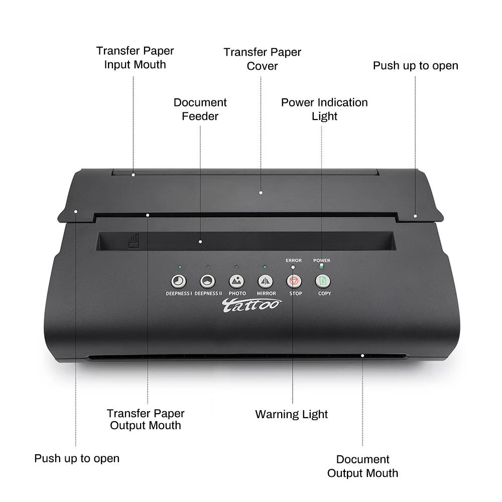 MT200 Tattoo Transfer Thermal Copier Machine Stencil Printer for Drawing Tattoos Photo Copy Printing