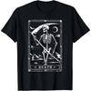 2024 Summer Tops Death Tarot Card Shirt Goth Skeleton Grim Reaper Halloween T-Shirt