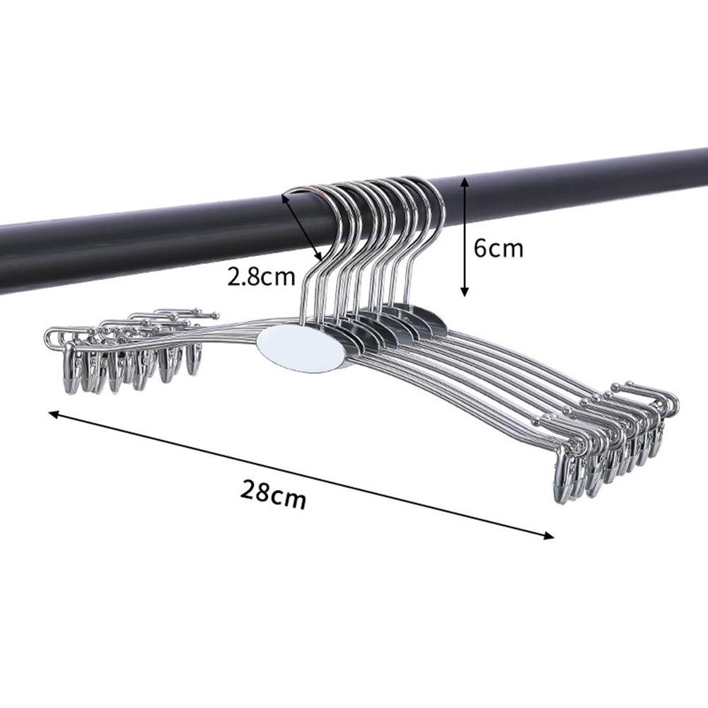 10PCS Gold Metal Hanger for Bra,Non-slip Underwear Clothes Hangers with Two Clips,Wardrobe Storage Organizer for Hanging Pants