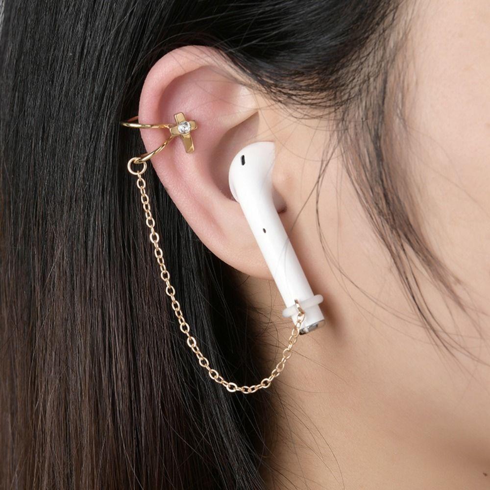 2 шт./пара, наушники для декора ушей, анти-потерянные цепочки, зажим для наушников, беспроводные аксессуары для наушников