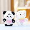 Panda Bear Brown Cat Elephant Rabbit Plush Keychain Toys Cartoon Doll Gifts
