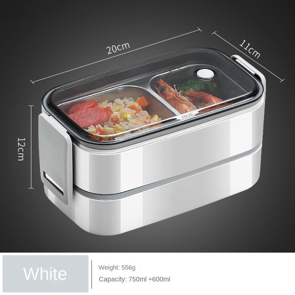 Ланч-бокс из нержавеющей стали 304 для взрослых, детей, школы, офиса, 2 слоя, переносные решетки для микроволновки, контейнеры для хранения еды Bento