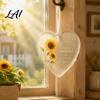 Sympathy Present for Friends Acrylic Heart Shape Ornament with Animal Pattern & Emotional Message Decorative Pendant Hanging Rope Gifts Loss