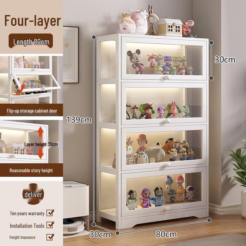 Акриловая стеклянная витрина с замком для игрушек и призов