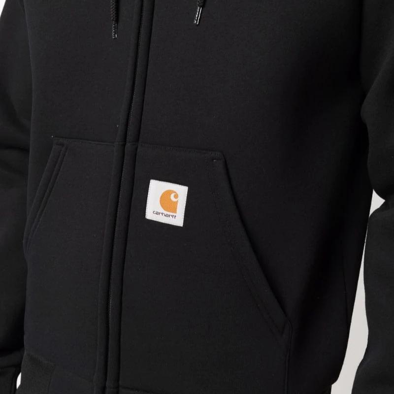 Carhartt WIP SS22 Solid Color Zip Hoodie Men hoodies Black I018044030GLXX