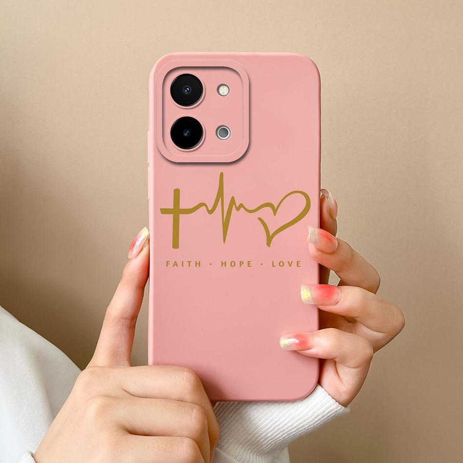 Чехол для Vivo Y28 Y28S Простой с бабочкой Высококачественная задняя крышка из жидкого силикона для Vivo Y 28 4G 5G Полная защита корпуса телефона