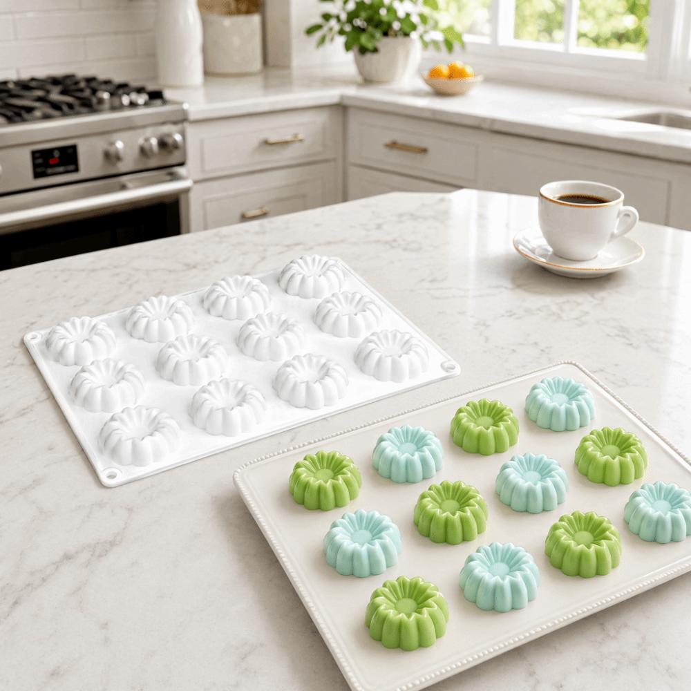 Flat Round Shaped Chocolate Dessert Mold 12 Options Baking Mould Mousse Cake Mold Dessert Making