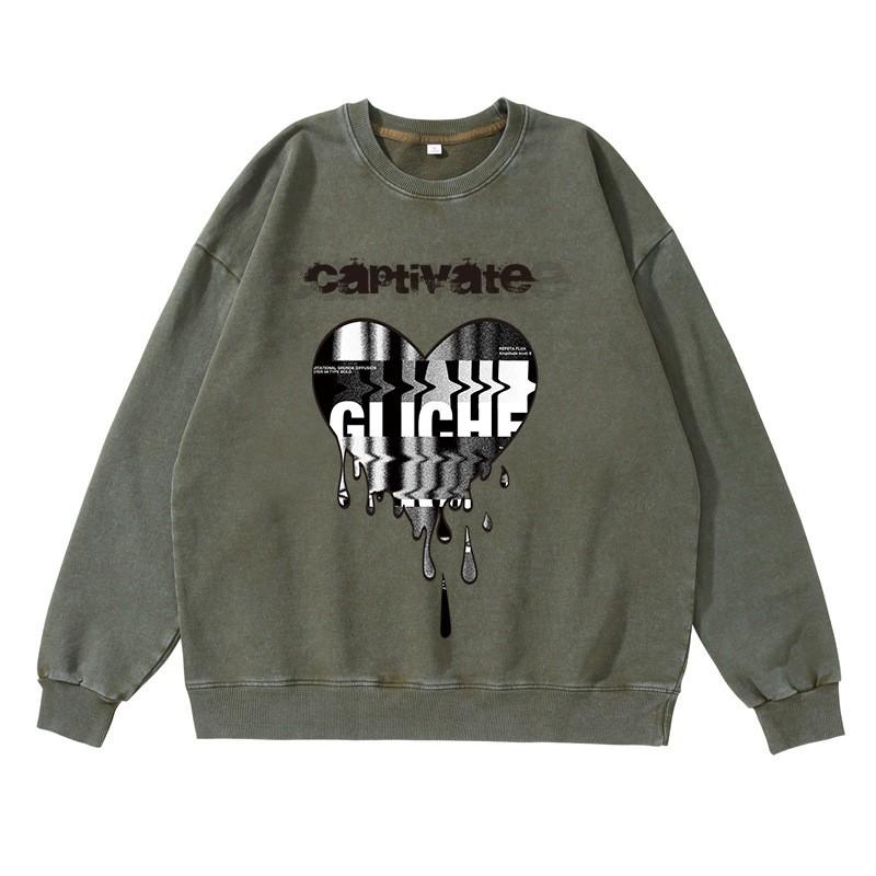 Vintage Sweatshirts Male Washed Cotton Sportswear Spring Autumn Pullovers Casual Hoodie Hip Hop Streetwers