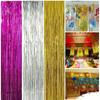 Яркие Металлические Занавесы для Вечеринки для Украшения Дня Рождения и Свадьбы