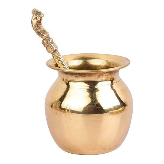 Латунные предметы для пуджи, набор из 8 предметов для пуджи, традиционные предметы для ритуалов и церемоний, тали, 22,86 см