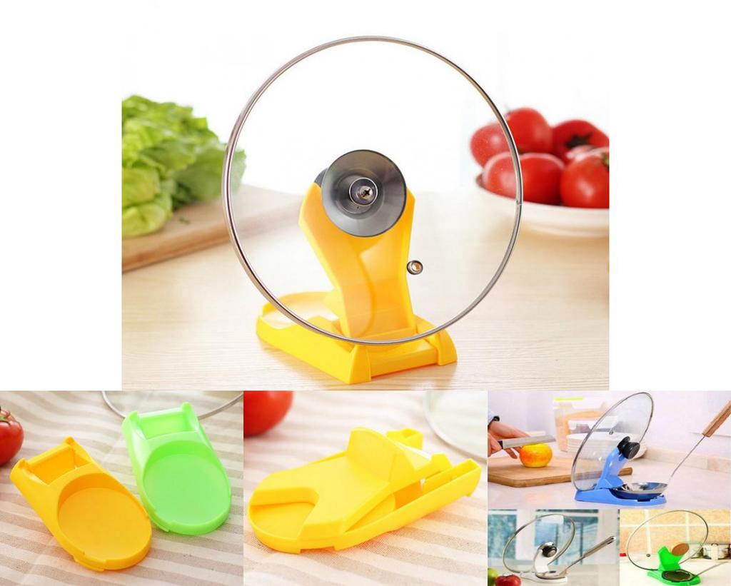 Sleek Plastic Kitchen Pan Pot Cover Holder With Multifunctional Use And Classic Design