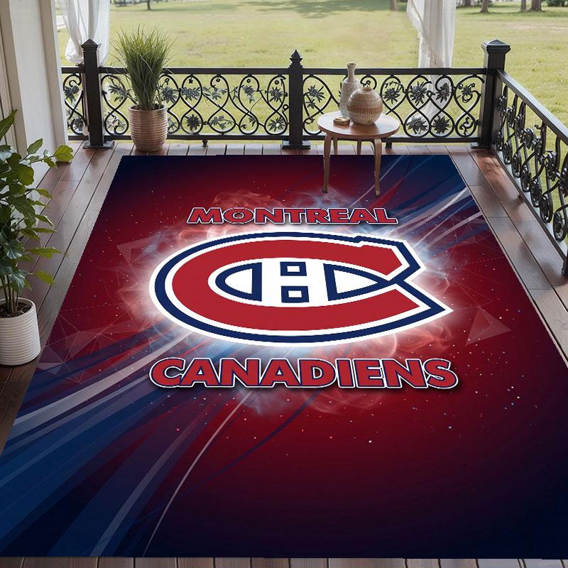 Soft Floor Carpet Montreal Canadiens Pattern Area Rug Decorative Mat For Home Room Decoration