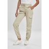 Pantalon Femme - Urban Classics - High Waist Cargo - Crème - Taille Haute - Adulte