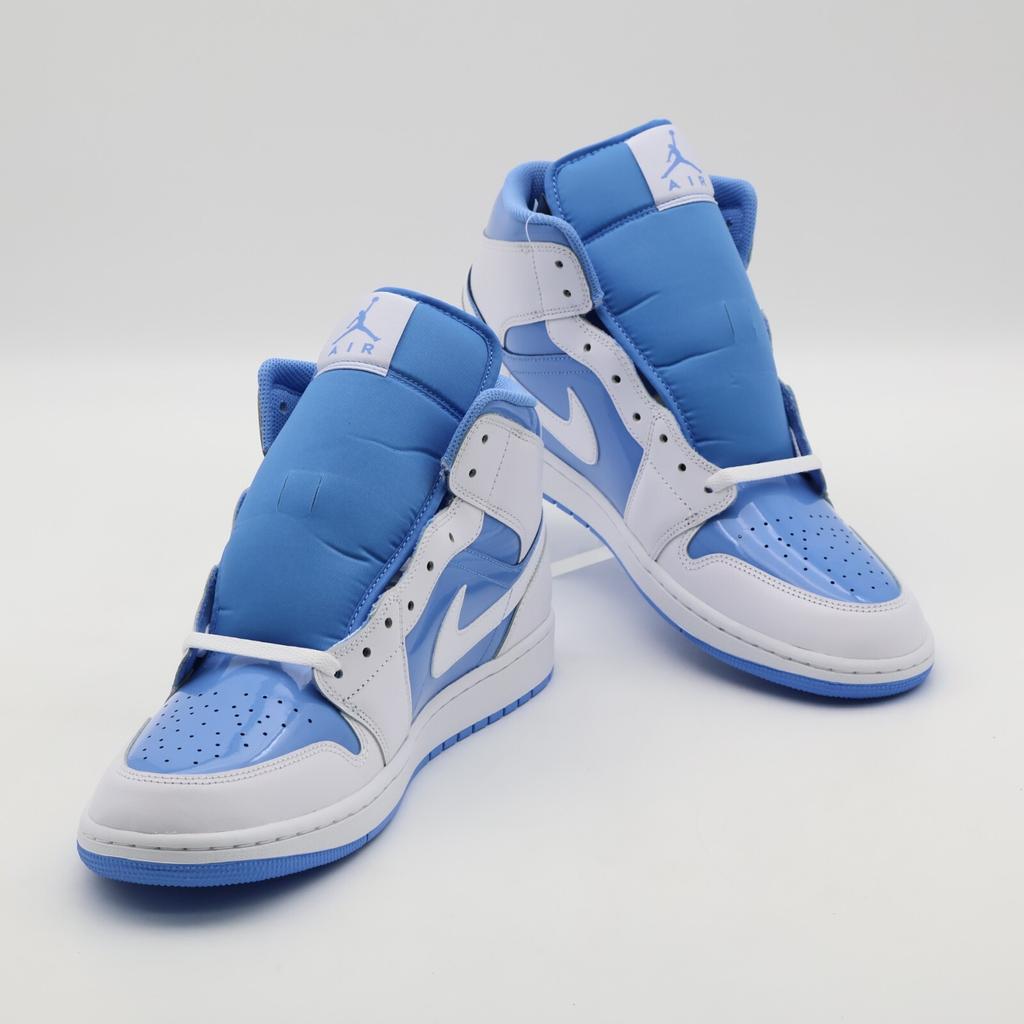 FZ2142-114 Nike Air Jordan 1 Mid Белый Легендарный Синий (Мужской)