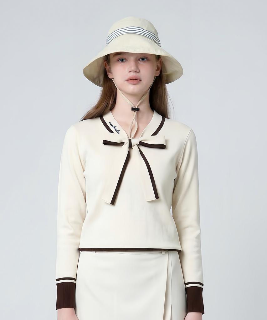 MONBIRDIE GOLF Marie Ribbon Knit Ivory