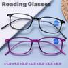 Очки для чтения унисекс Fashion Square Laides Anti-blue TR90 Оправа Очки Vintage Ultralight Presbyopia Очки с диоптриями
