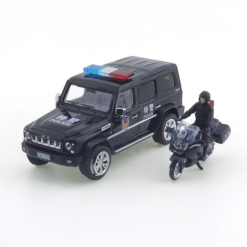 XCARTOYS 1/64 Пекинский BJ80 Полиция и Безопасность Железная Езда Набор Машинок Сплав Литье под Давлением Модель Подарок на Рождество для Детей Мальчиков