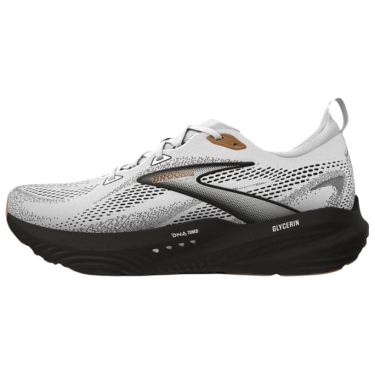 Brooks Glycerin 22 Удобные Легкие Ширина D Нескользящие Прочные Низкие Повседневные Беговые Кроссовки Мужские кроссовки Белый Серый 110445-1D-135