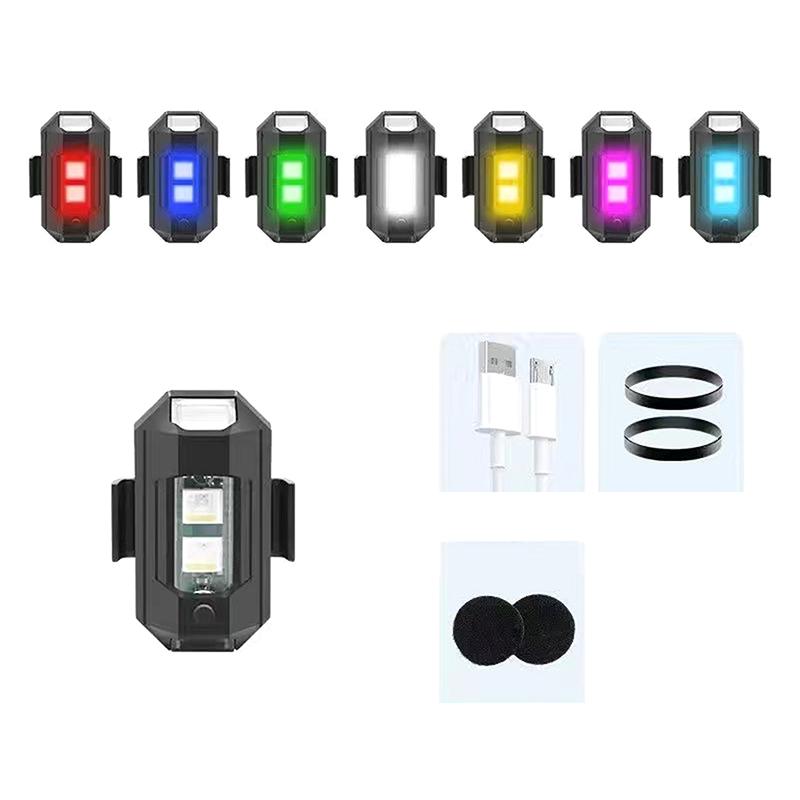 Мотоциклетные огни Дрон Стробоскопический свет Usb Led Анти-Столкновение Велосипед Самолет Ночной Полет Мини Мигающий Предупреждающий Сигнальный Светильник