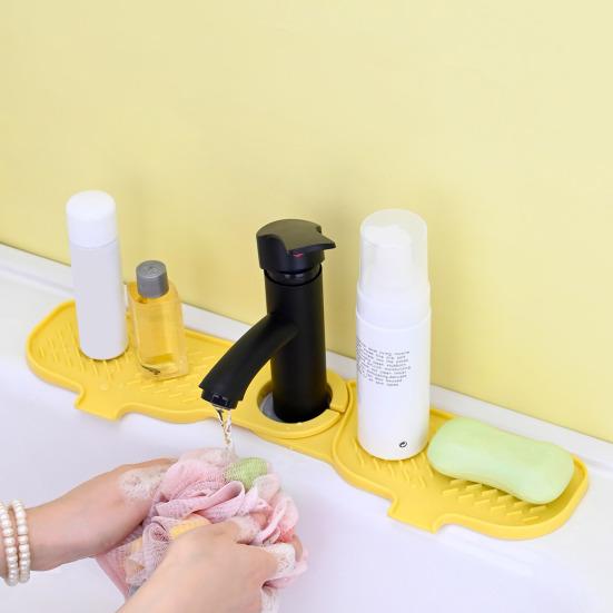 Drain Pad Easy To Clean Anti-splash Quick-drying Stain-resistant Reusable Silicone Faucet Drainage Mat