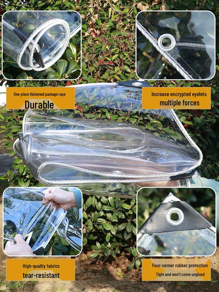 Прозрачный ПВХ Водонепроницаемый Уличный Тент и Солнцезащитный Брезент