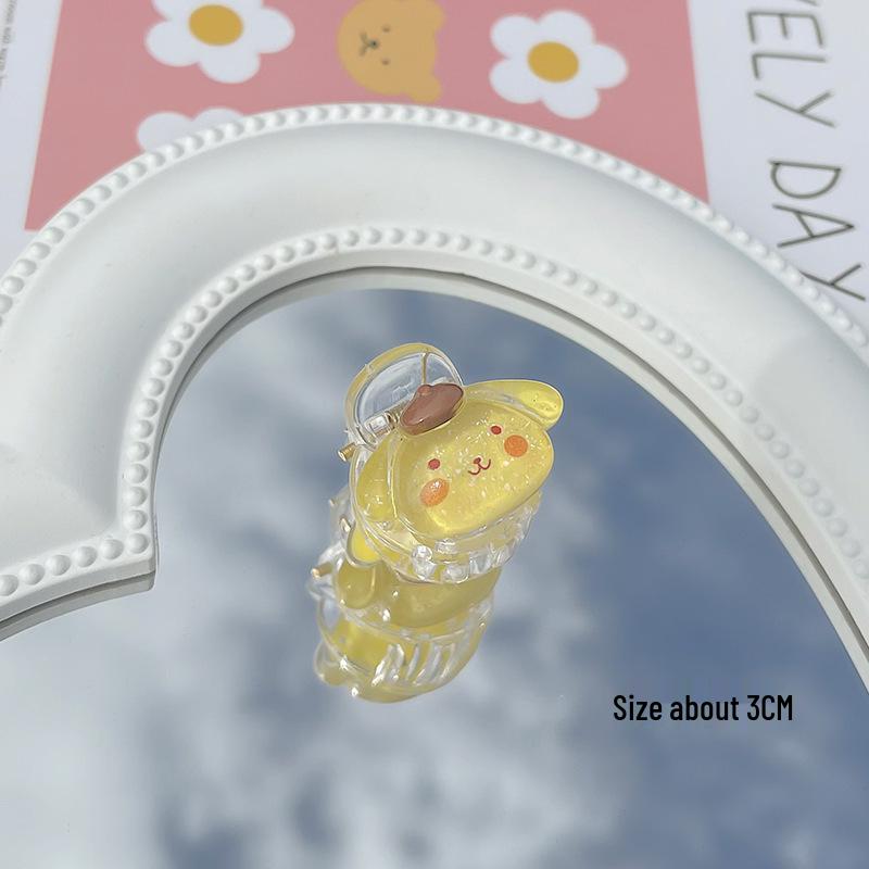Прозрачный зажим-коготь для волос Sanrio Kuromi: Большой летний мультяшный аксессуар для волос