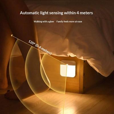 1 шт. Светодиодные ночники с датчиком движения Автоматический датчик Диммируемая беспроводная лампа для шкафа Для спальни Кухни Лестничной площадки Коридора Гардероба