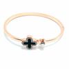 Korean Four-Leaf Clover Eco-Friendly Rose Gold Bracelet - Versatile, Popular Open Bangle