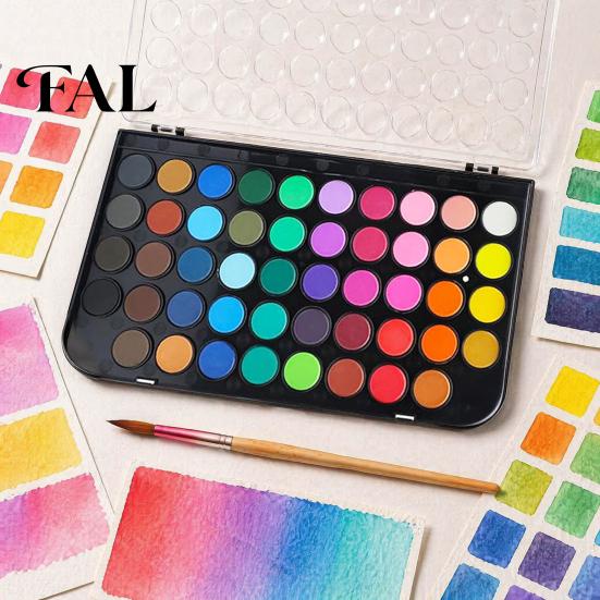 Portable Sketching Watercolor Paint Set, High Chromaticity Solid Kit, Set Dissolves in Water Paint, for Professional Illustrations Calligraphy