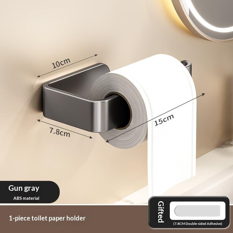 Thickened Plastic Wall Mounted Toilet Paper Holder Rustproof for Home Bathroom Kitchen Washrooms