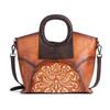 Vintage Embossing Handbags Genuine Leather Ladies Shoulder Bags for Women Ladies Crossbody Bags Purse
